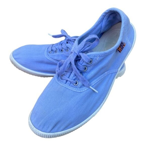 Free City 90's Light Blue Canvas Lace Up Sneakers Size 10 US - Picture 6 of 8